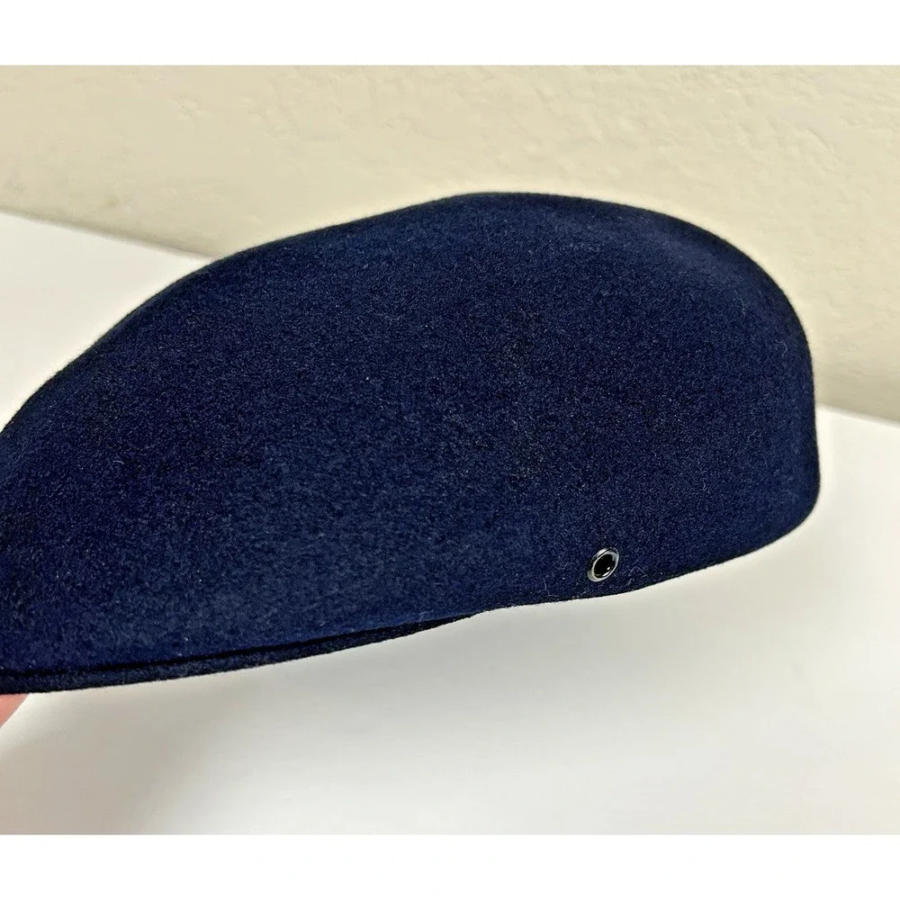 Set of 2 Vintage Pendleton Driving Newsboy Caps Hats Black/Navy 100% Virgin Wool